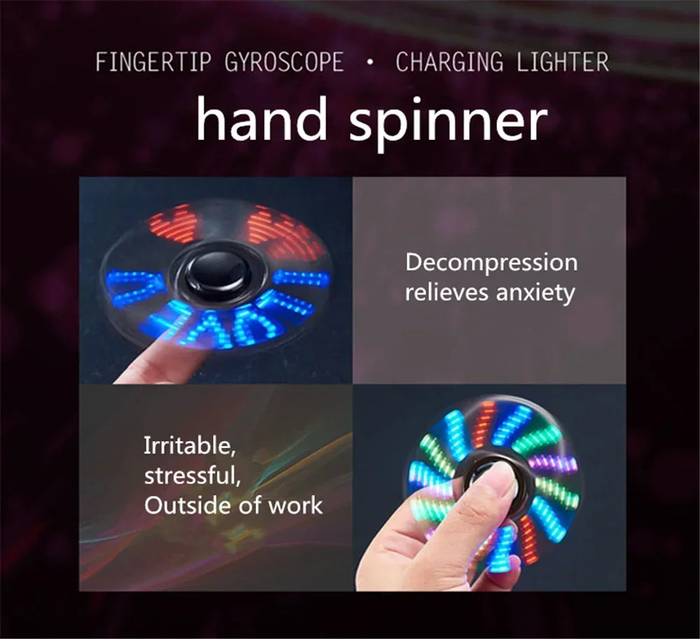 LED Electric Spinner Lighter