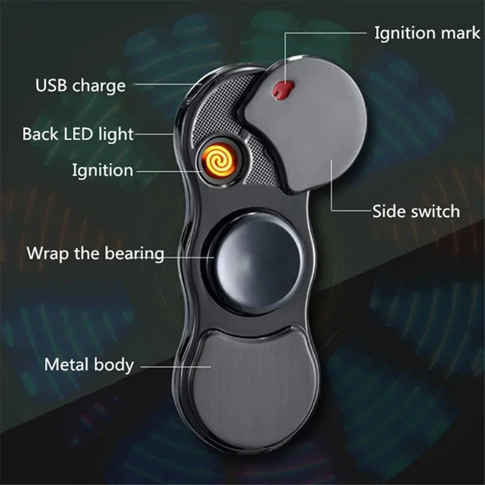 LED Electric Spinner Lighter