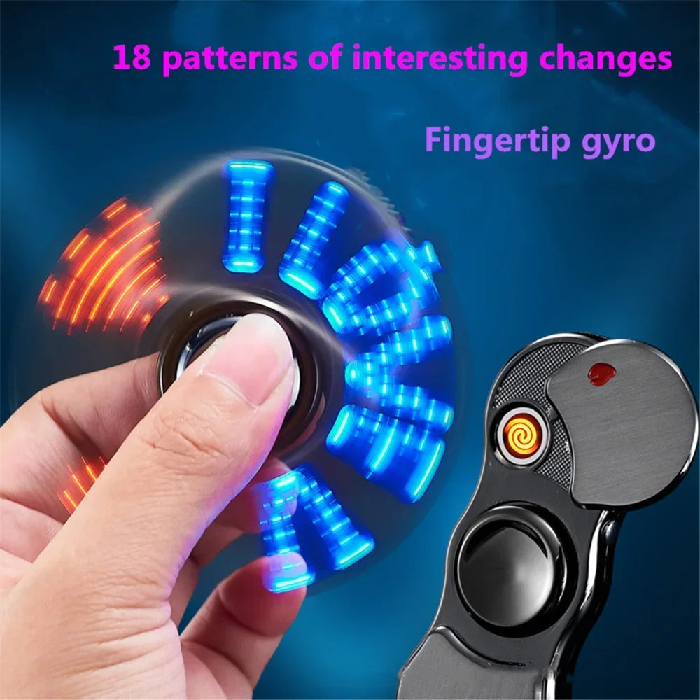 LED Electric Spinner Lighter