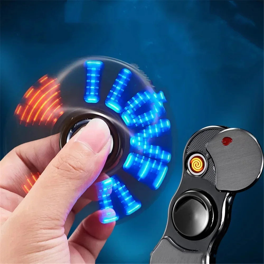 LED Electric Spinner Lighter